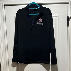 New York Mets Black Quarter-Zip Pullover Size XL